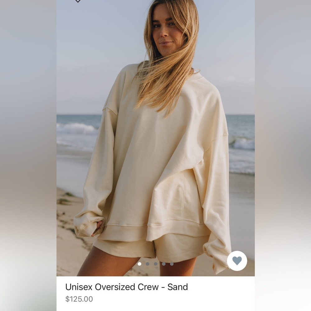 DAILY DRILLS oversized sweatshirt in Sand